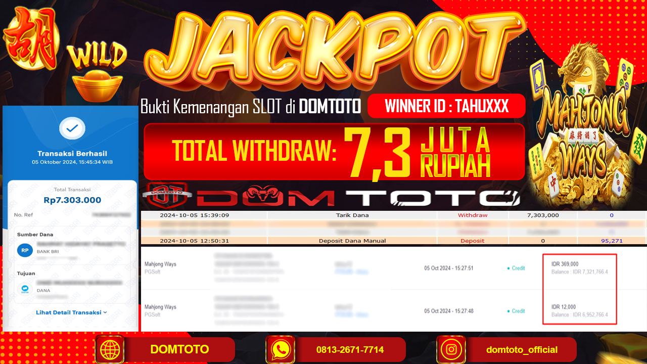 JACKPOT SLOT MAHJONG WAYS 05 SEPTEMBER 2024